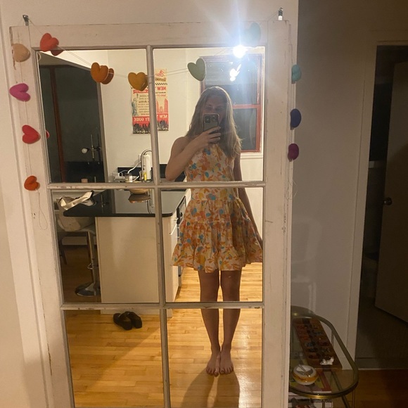 Floral halter mini dress- so cute and fun - Picture 2 of 8